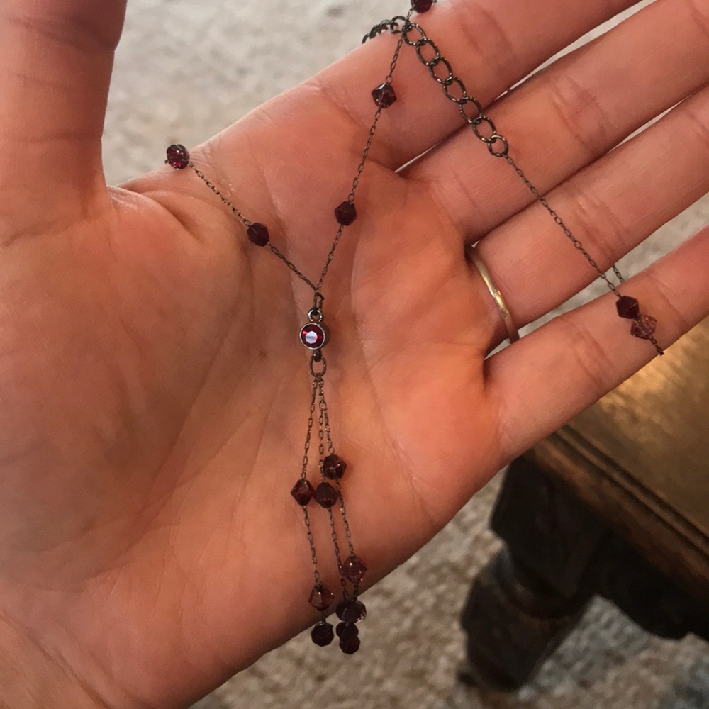 Red beaded necklace